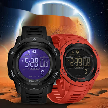 Sanda Calories Waterproof Multifunctional Shockproof Smart Men's And Women's Watch