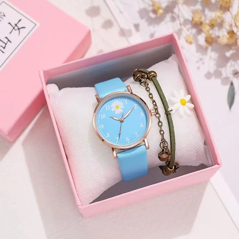 Reloj de niña Little Daisy, estilo Mori, estilo universitario, estilo artístico retro de Hong Kong, reloj para mujer estudiante