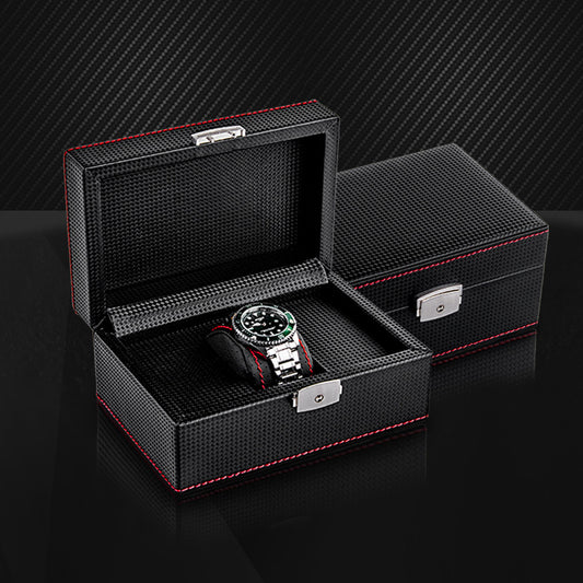 Carbon Fiber Leather Watch Storage Box