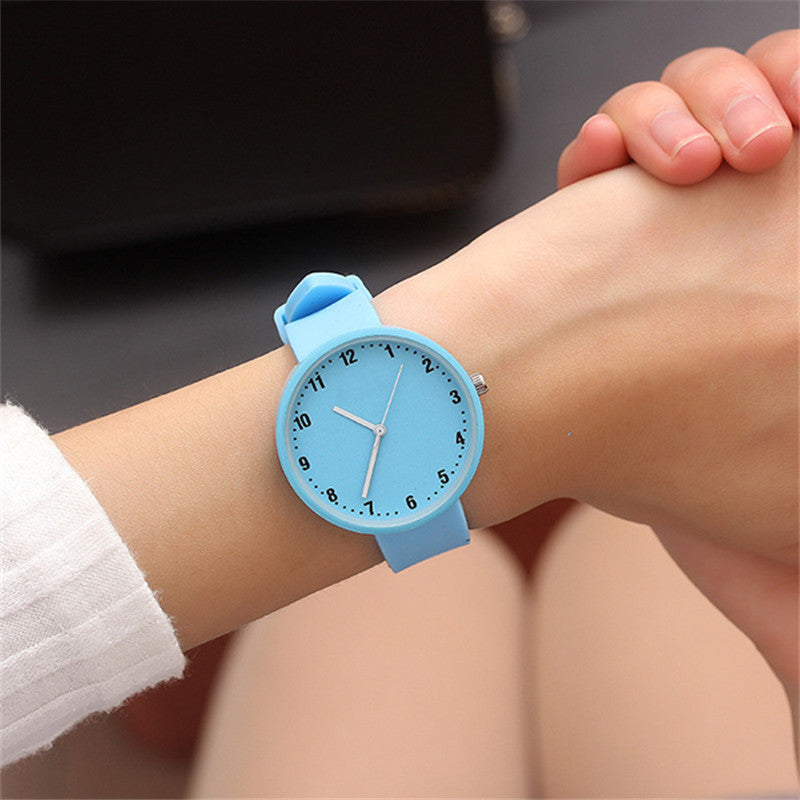 Student Korean Style Simple Elegant Fashion Casual Jelly Junior And Middle School Students Quartz Watch