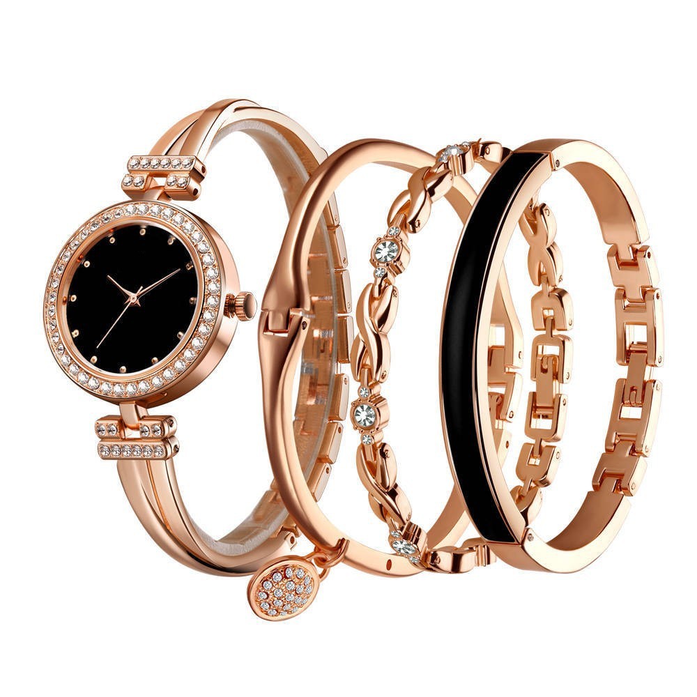 Conjunto de reloj de cuarzo de moda para mujer