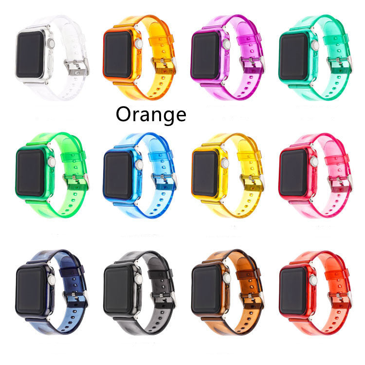 Silicone Solid Color Transparent Strap Case