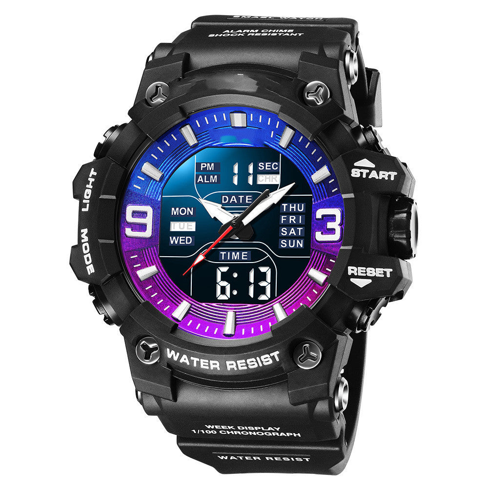 Reloj electrónico multifuncional deportivo impermeable para hombre