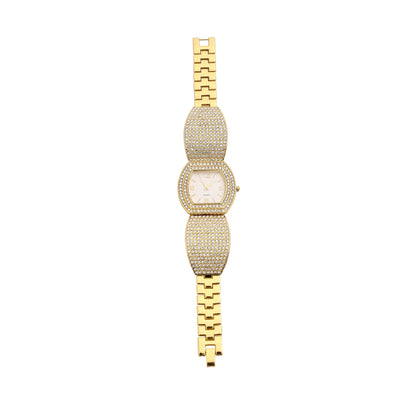 Fashion Steel Belt Quartz Watch Full Diamond Ladies