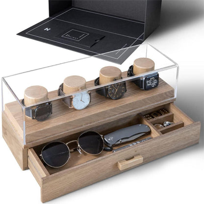 Oak Watch Display Case Storage Box