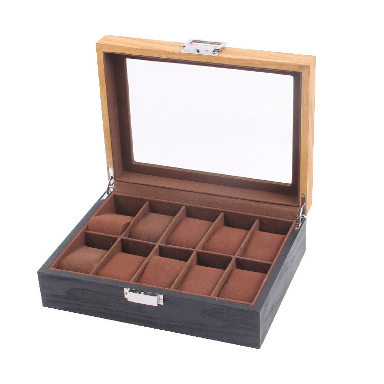 Double Color Wooden Watch Display Box