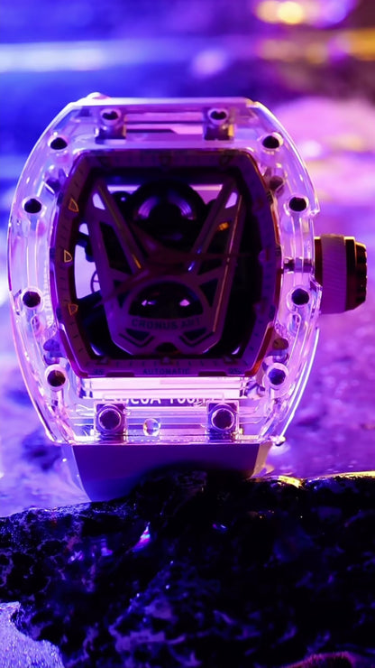 Reloj mecánico automático de lujo CRONUSART V Crystal Series